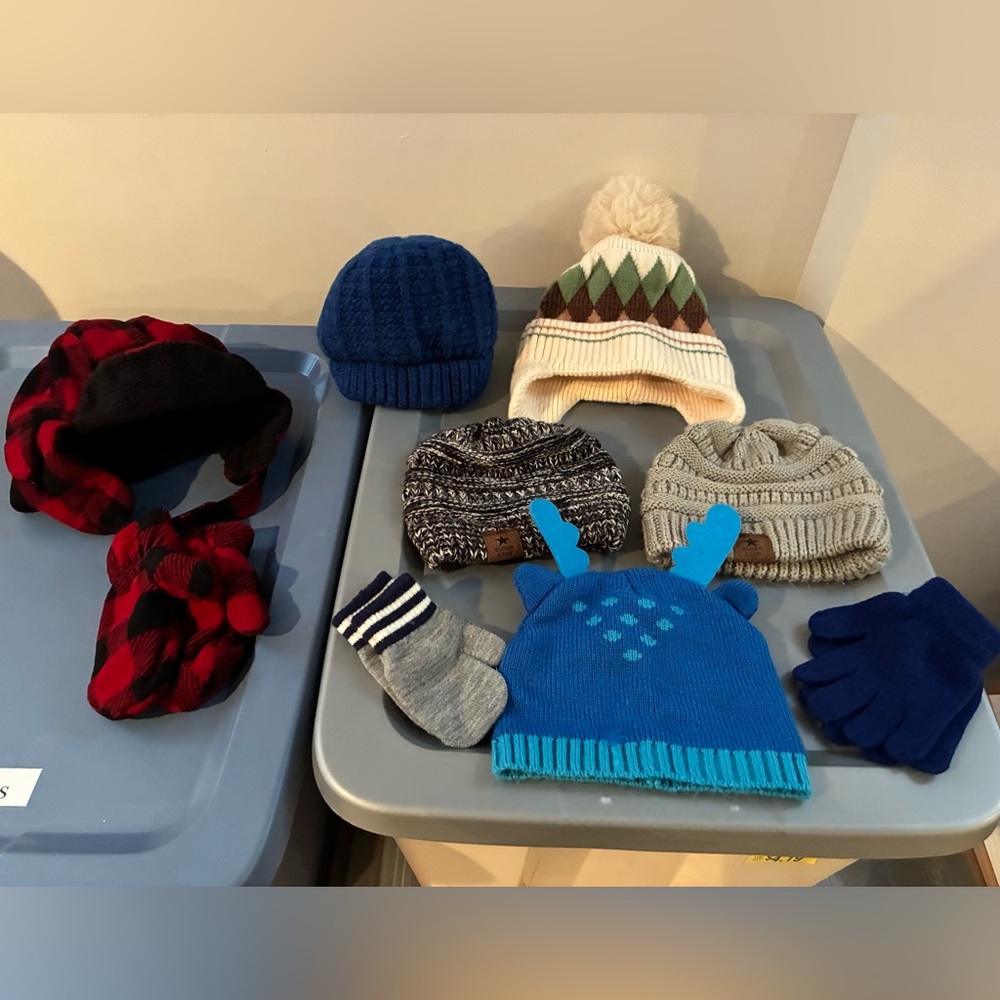 Assorted toddler Winter Hats and Gloves Set